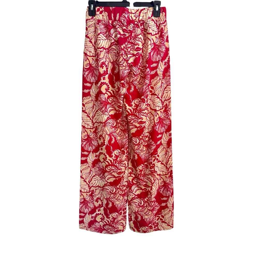 NWT! Lilly Pulitzer Bal Harbour Palazzo Poinsettia Red Island Vibes - Size XXS - Picture 7 of 8